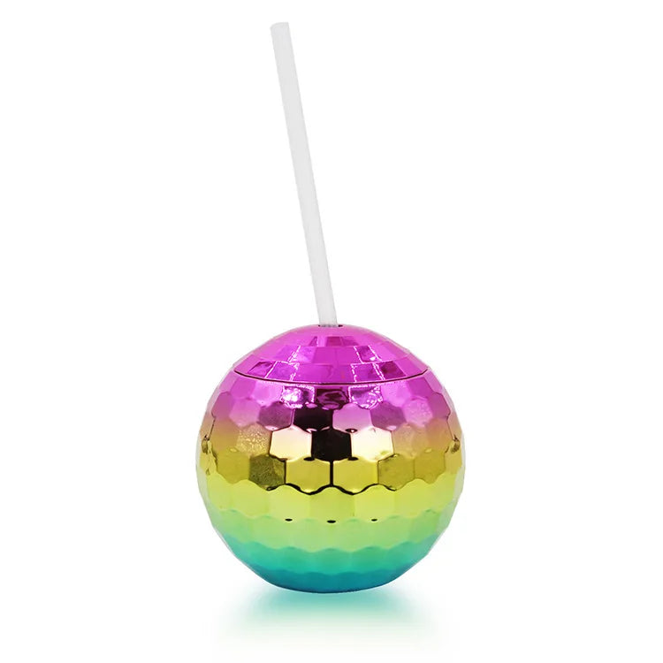 1 wedding party, reusable disco ball drink tumbler cup glitter disco ball party cup plated ball boiling water festival