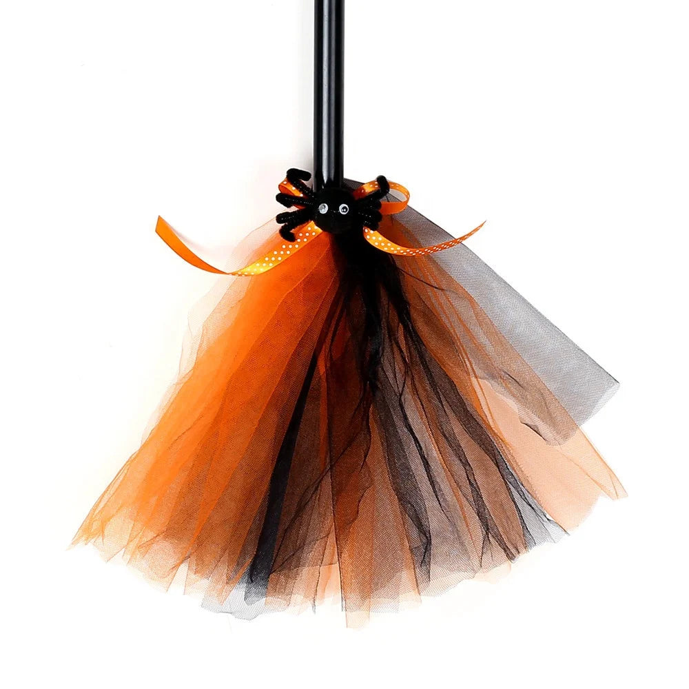Halloween & Day of the Dead Props Costumes Broom Spider Halloween Party Witch Broom Holiday Decorations