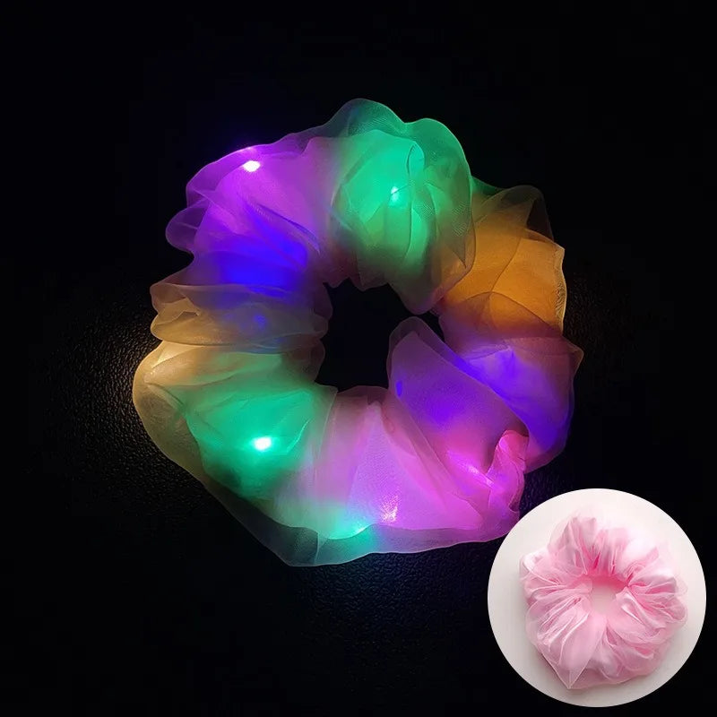 Bachelor Party 1 Novelty Light Up Clockwork Elastic Mesh Headband Girls Silk Clockwork Accessories Light Emitting Diode Party Supplies