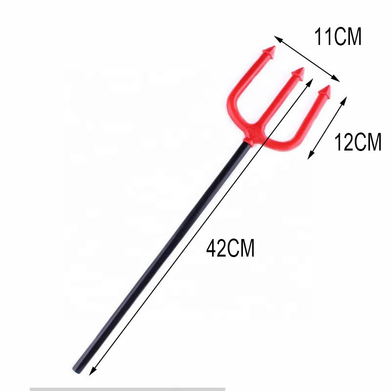 Halloween &amp; Day of the Dead Funny Halloween Props Plastic Sickles and Forks and Plastic Axes Plastic Devil Weapons 