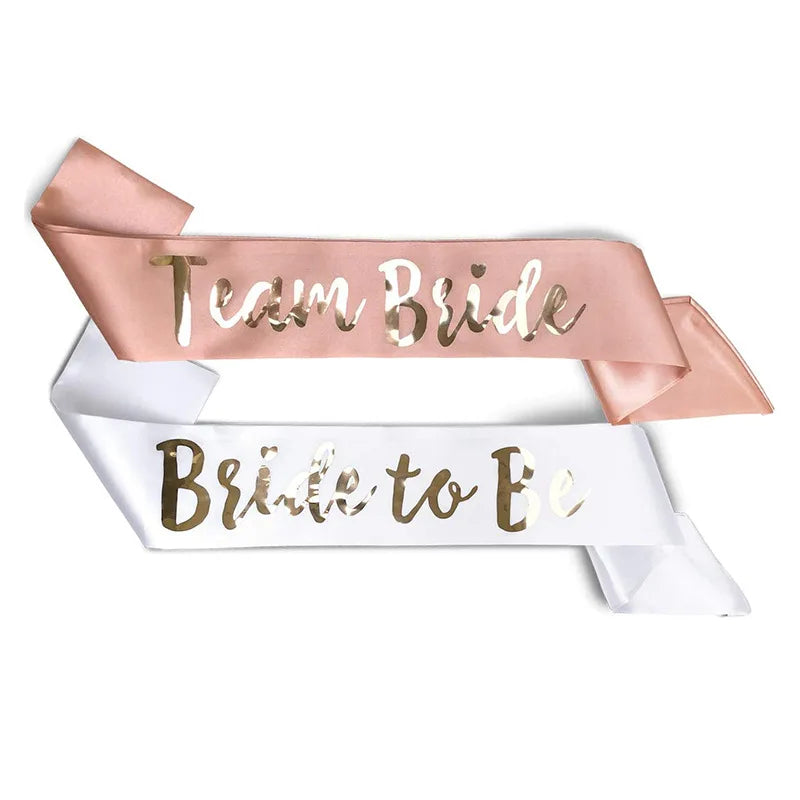 Bachelor Party 1 Novelty Bachelor Rose Gold Glitter Sash Team Bridal Shower Hen Night Bride Will Be