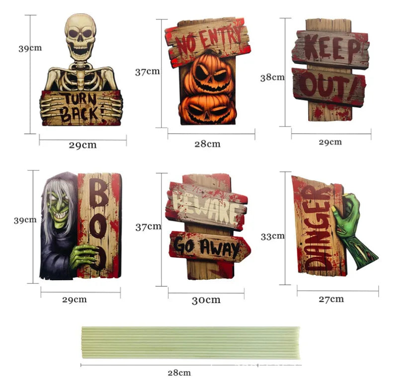 Halloween & Day of the Dead Custom Outdoor Garden Sign Decoration Waterproof Garden Tombstone Garden Sign Halloween Luminous Luminous Garden Sign