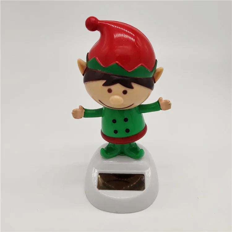 2020 new arrivals creative solar swing doll shaking head Christmas gift car ornament Christmas gift