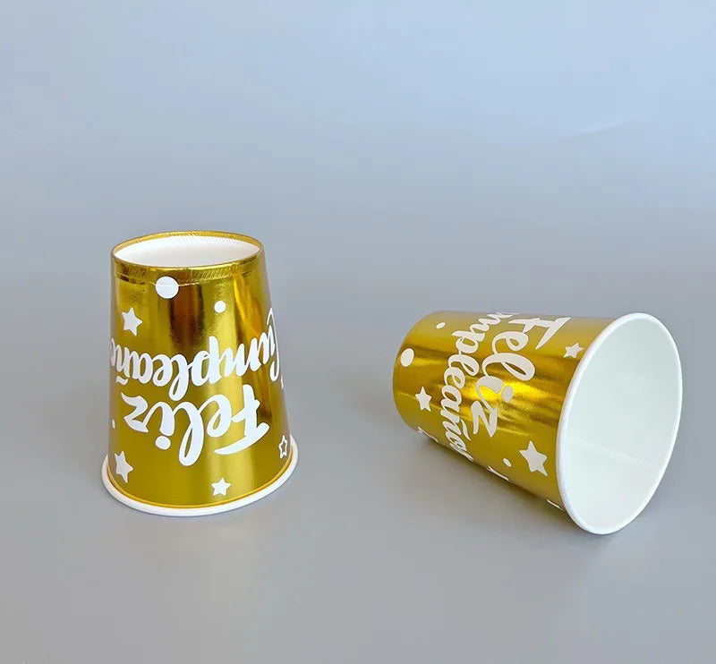 Birthday Party 2 Wholesale 9oz Paper Cup Party Disposable Color Birthday Party Paper Cup Holiday Celebration Paper Cup