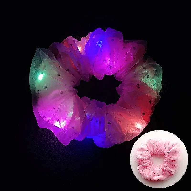 Bachelor Party 1 Novelty Light Up Clockwork Elastic Mesh Headband Girls Silk Clockwork Accessories Light Emitting Diode Party Supplies