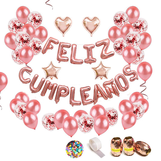Birthday Party 2 Spain Feliz cumpleanos Happy Birthday Balloon Wreath Party Stage Decoration
