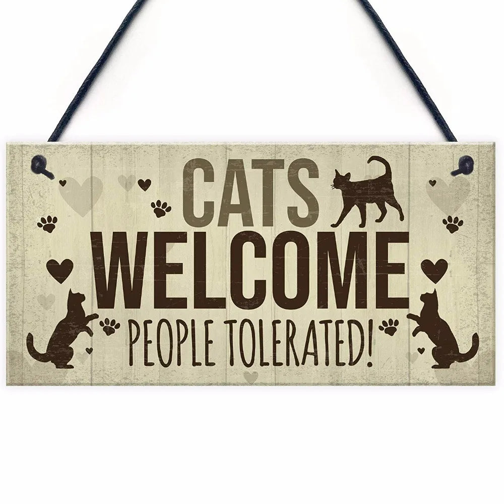 Pet festival, wholesale custom wood sign OEM cat wall listing front door home decoration rustic wooden cat sign