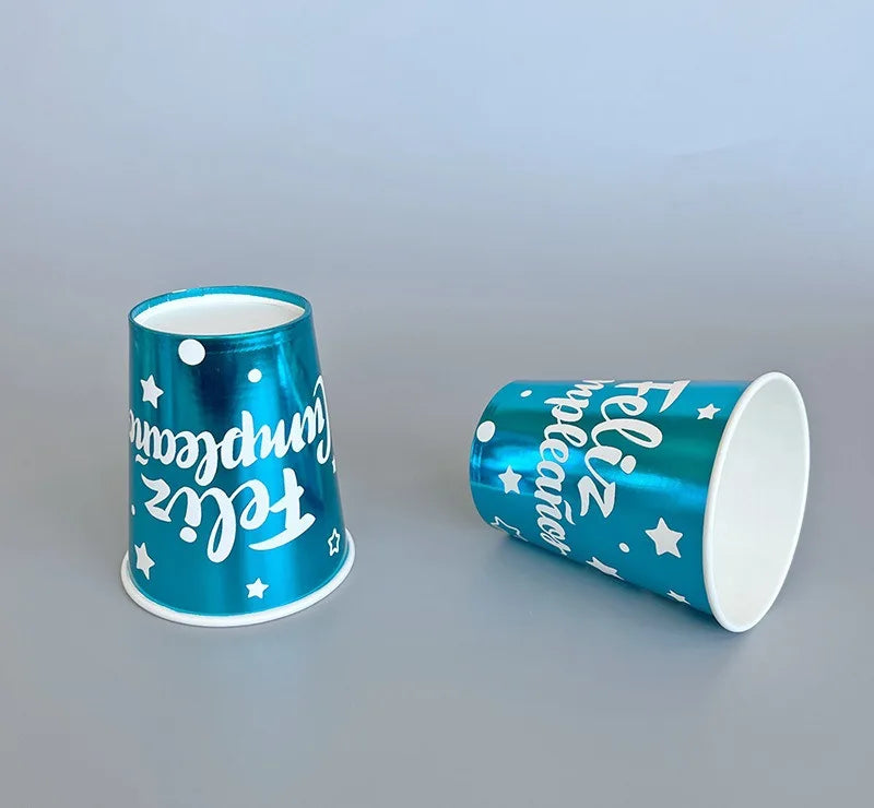 Birthday Party 2 Wholesale 9oz Paper Cup Party Disposable Color Birthday Party Paper Cup Holiday Celebration Paper Cup