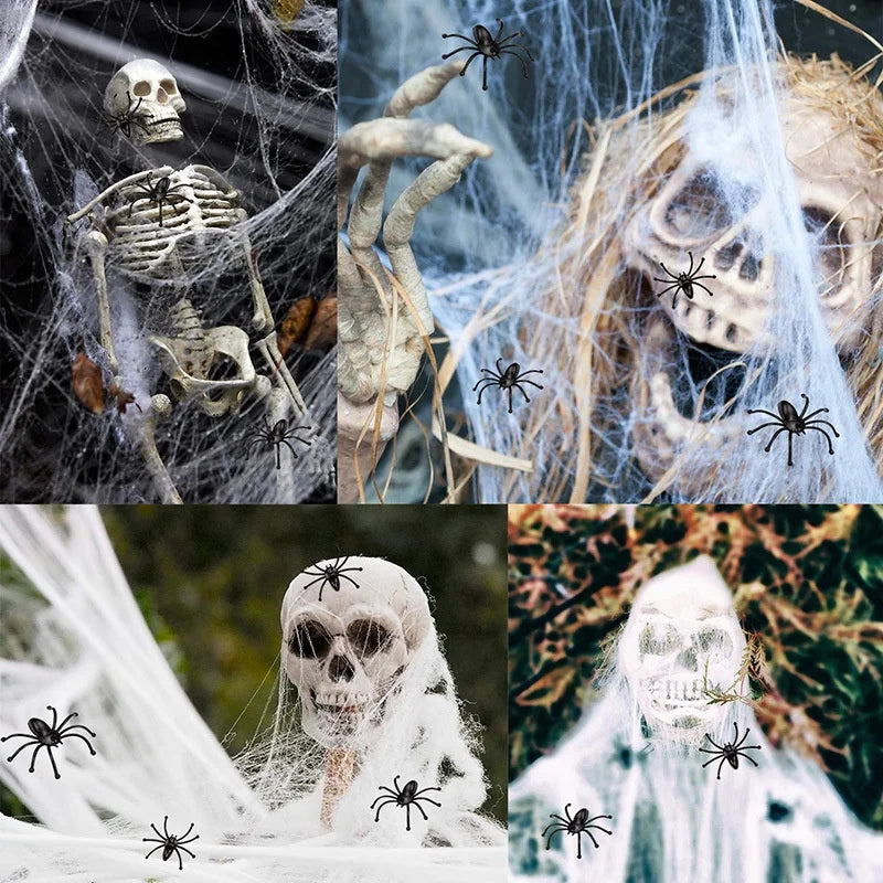 Halloween & Day of the Dead New Spider Web Triangle Web Simulation Oversized Plush Spider Ghost Festival Outdoor Decoration Props
