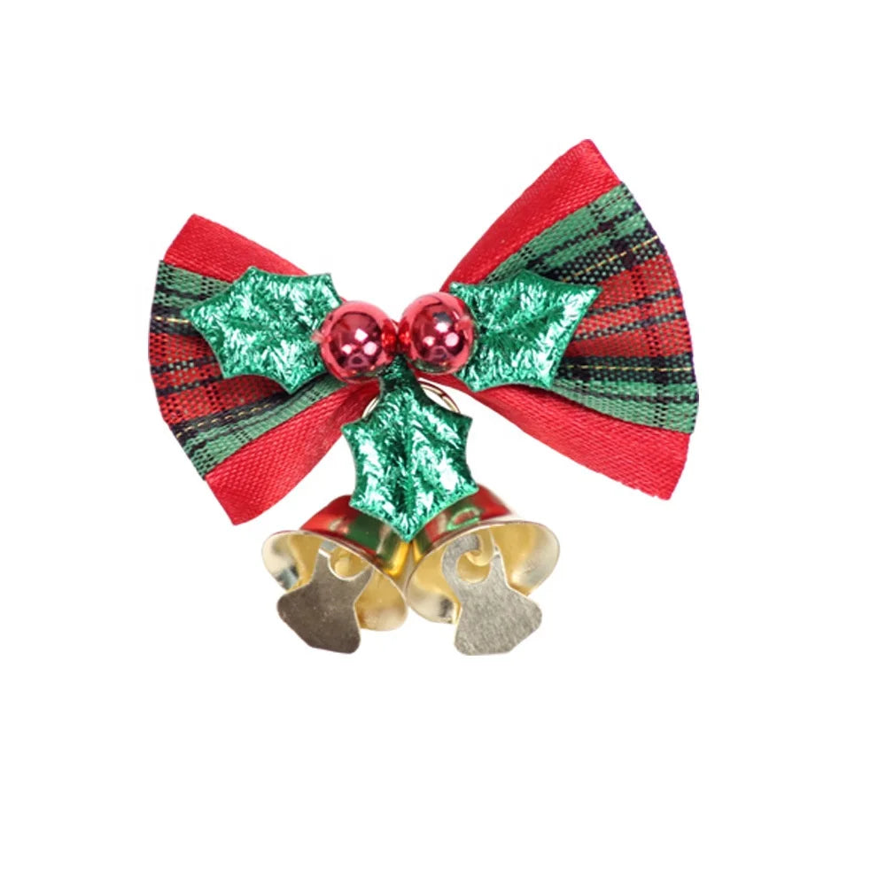 Christmas Party Decorations Mini Christmas Tree Decorations Hanging Bows Christmas Bows with Bells