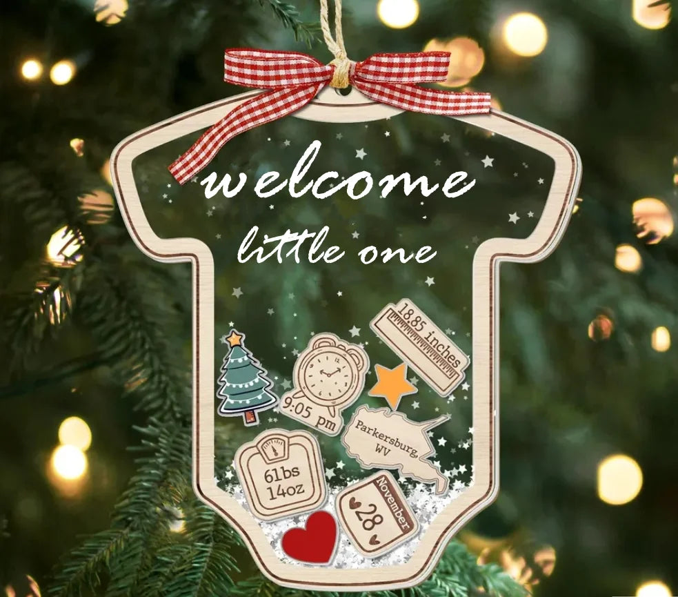 Presentes personalizados para bebês no Halloween e Dia dos Mortos Presentes para recém-nascidos Aguardando ansiosamente que os pais se tornem presentes Decoração de acrílico Shaker Pingente personalizado para marco de bebê 