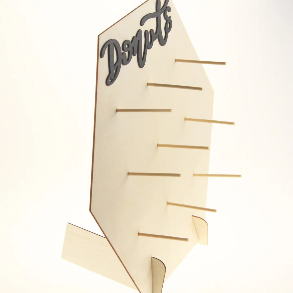 Wooden Crafts, Fashion Hexagonal Wooden Donut Holder Wedding Accessories Birthday Party Home Crafts Wooden Decorations Holder Donut