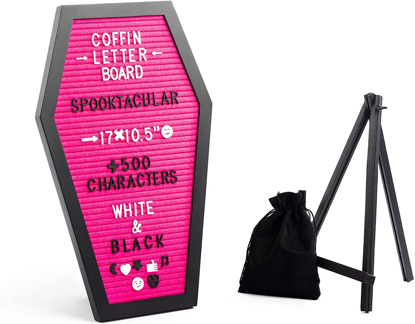 Wooden Crafts, Ghost Goth Halloween Wall Donuts Message Board Family Variable Characters Black Stand Hanger Pink Felt Coffin Letter Board