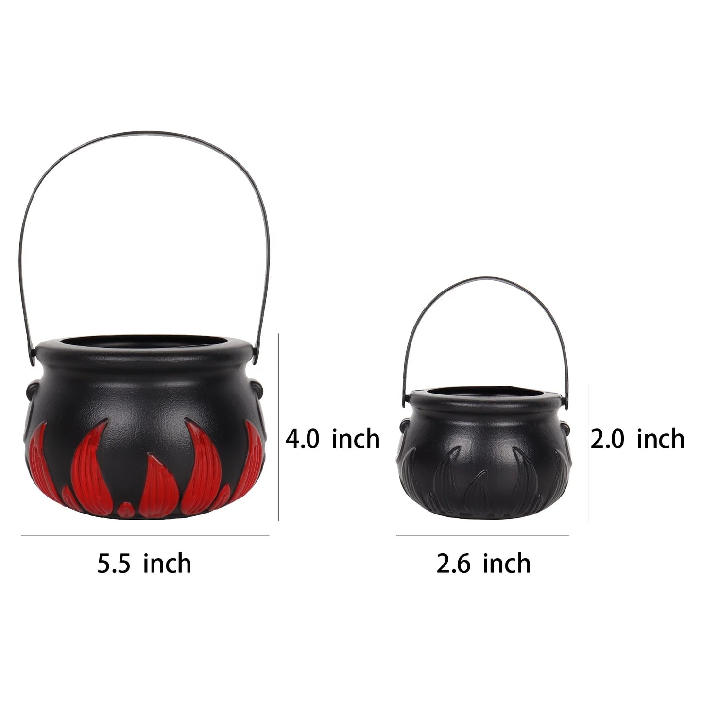 Halloween & Death Day Hot Sale Plastic Sugar Bucket Wholesale Party Halloween Novelty Children's Plastic Witch Pot Toy Set