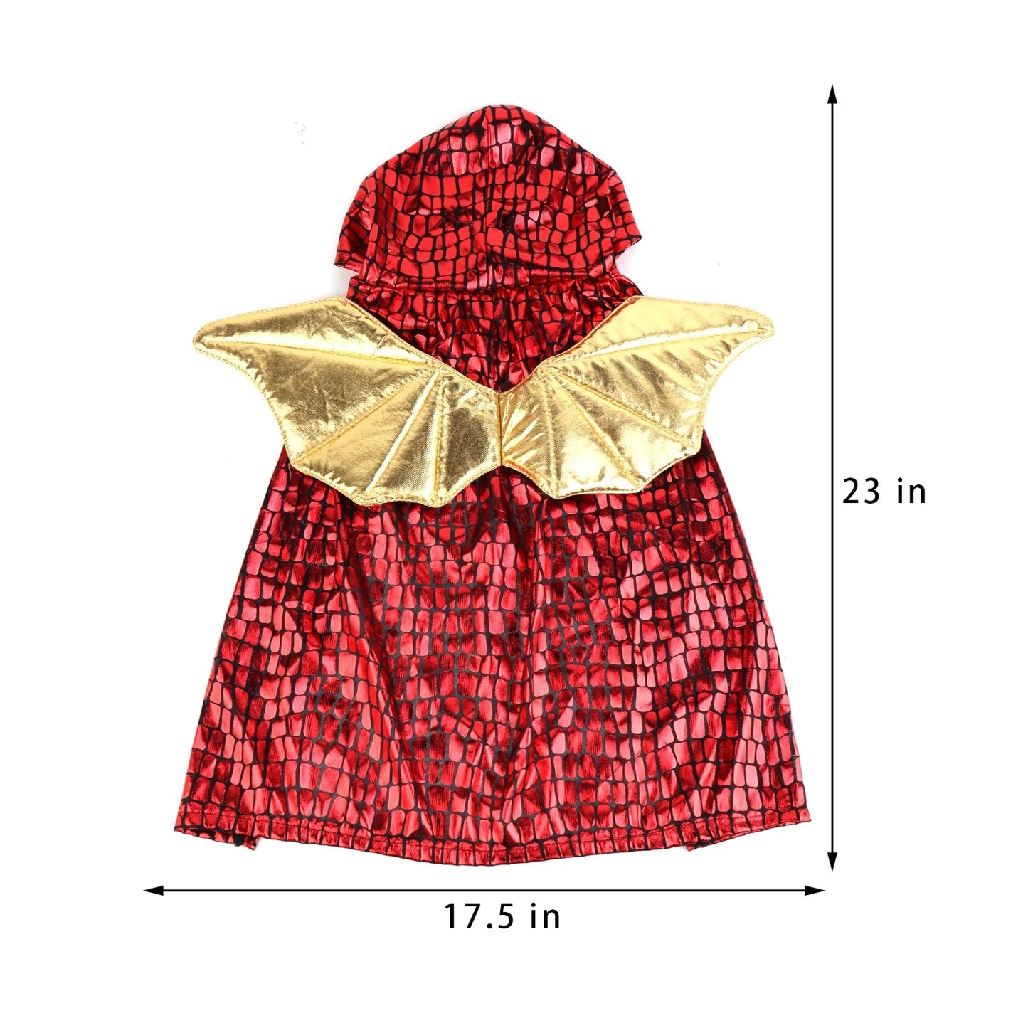 Halloween &amp; Day of the Dead Kids Cape Cosplay Costume Cute Dinosaur Design Costume Cape Red Dragon Cape 