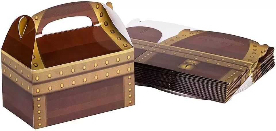 Birthday Party 2 Birthday Pirate Theme Party Gift Box Treasure box Trophy Design Candy Box Paper Pirate Box