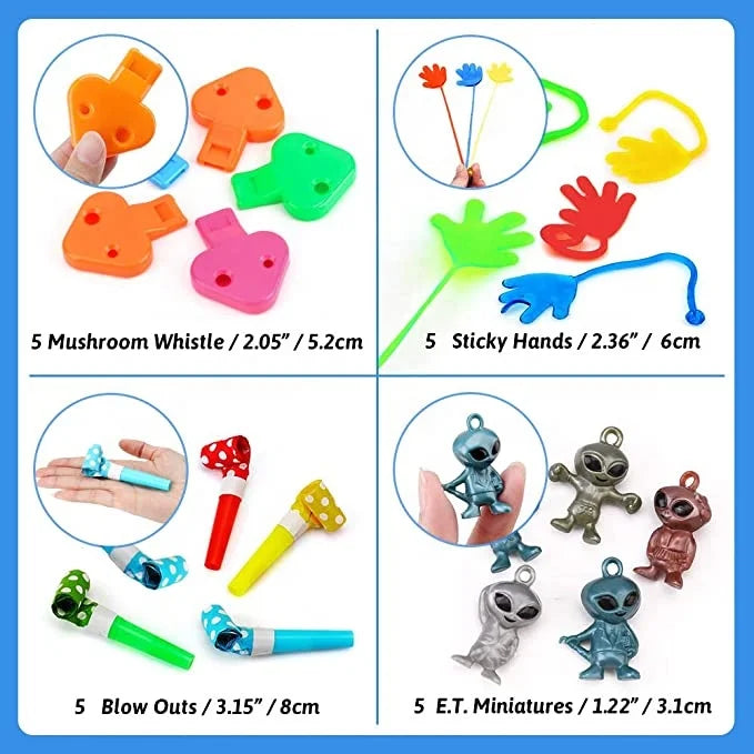 Birthday Party 2PCS Classroom Children's Birthday Party Treasure Box Prizes Gift Bags Fillers Various Pinata Fillers