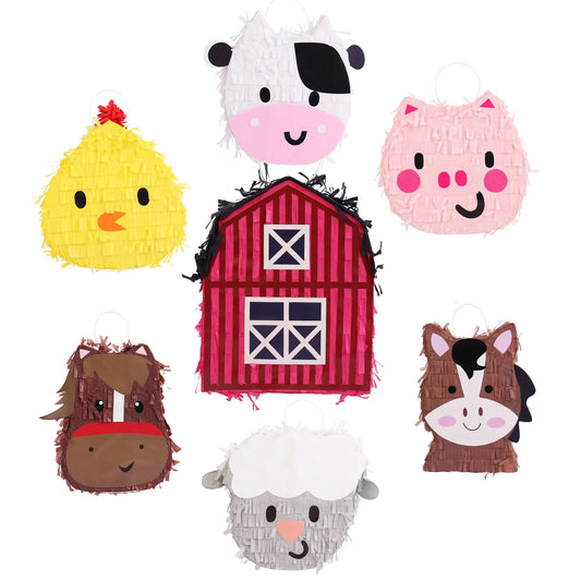 Birthday Party Farm Animal Birthday Multi-Farm Animal Birthday Decorations Farm Theme Horse Pig Chicken Sheep Mini Pinata