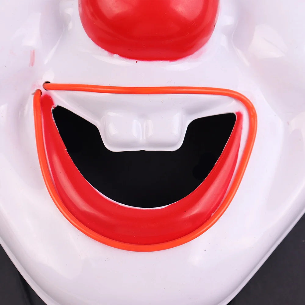 Halloween & Death Day LED Custom Color Horror Freak Carnival Halloween Party Supply Mask Versatile Movie Clown Cosplay Plastic Mask Versatile Party Mask