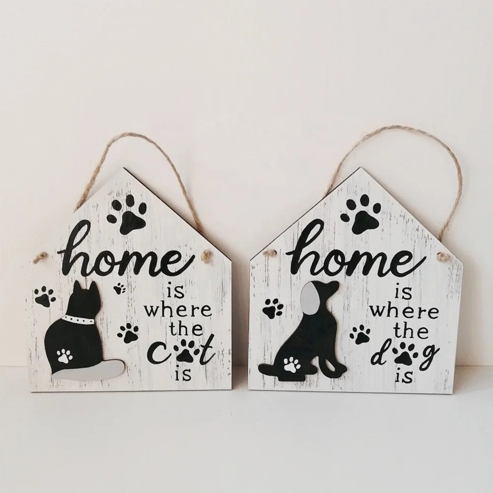 Pet festival, wooden pet dog sign plaque funny hanging wooden plaque porch decoration wooden sign