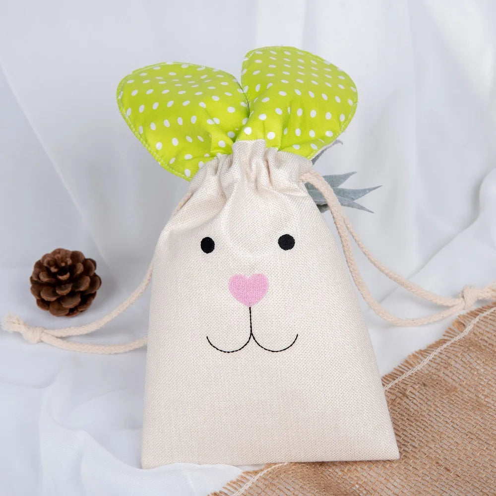 Easter and Thanksgiving 3 DIY Pull-Up Fine Linen Easter Ear Free Party Deals Gift Bags Kids Egg Hunt Stuffed Baskets
