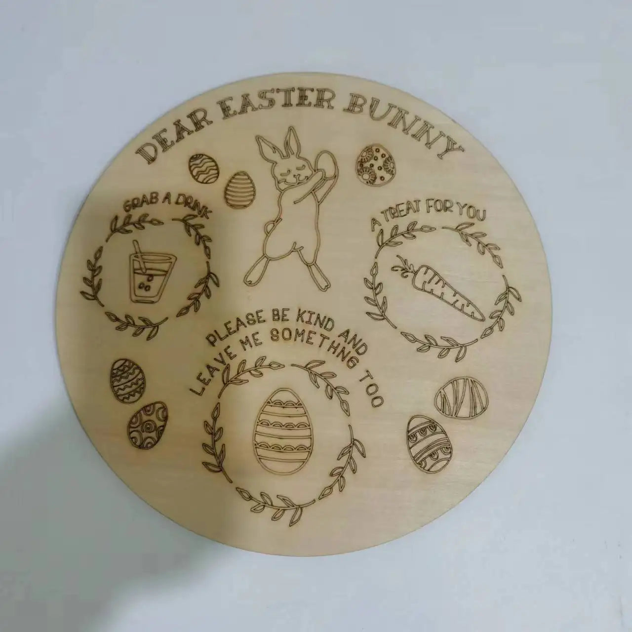 New Product Ideas 2024 Easter Party Decoration Easter Rabbit Tray Rabbit Wooden Tray Children's House Party