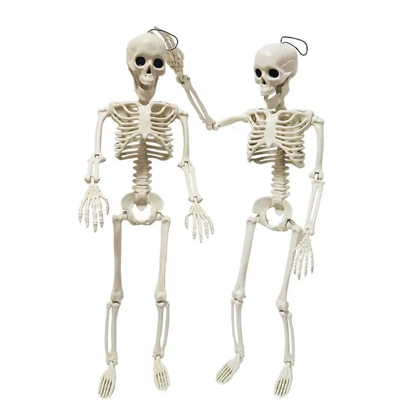 Halloween & Day of the Dead 30 * 8cm Full Body Mini Skeleton with Movable Joints Ghost White Ghost Festival Plastic Skeleton for Haunted Houses