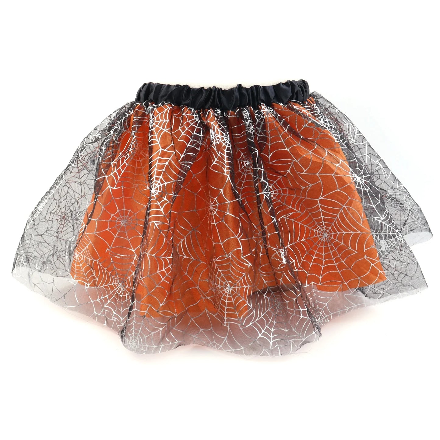 Halloween & Day of the Dead Wholesale Autumn Multicolor Children's Short Skirt Pleated Skirt Spider Web Skirt Halloween Costume Prop Skirt