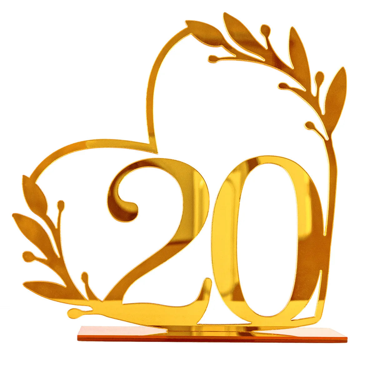 1 wedding party, gold acrylic 3D DIY mirror display stand home decoration wedding table signage location card