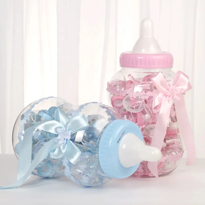 Birthday Party 2 Baby Bath Clear Bottle Shape Candy Box Mini Baby Bottle Bath Candy Box