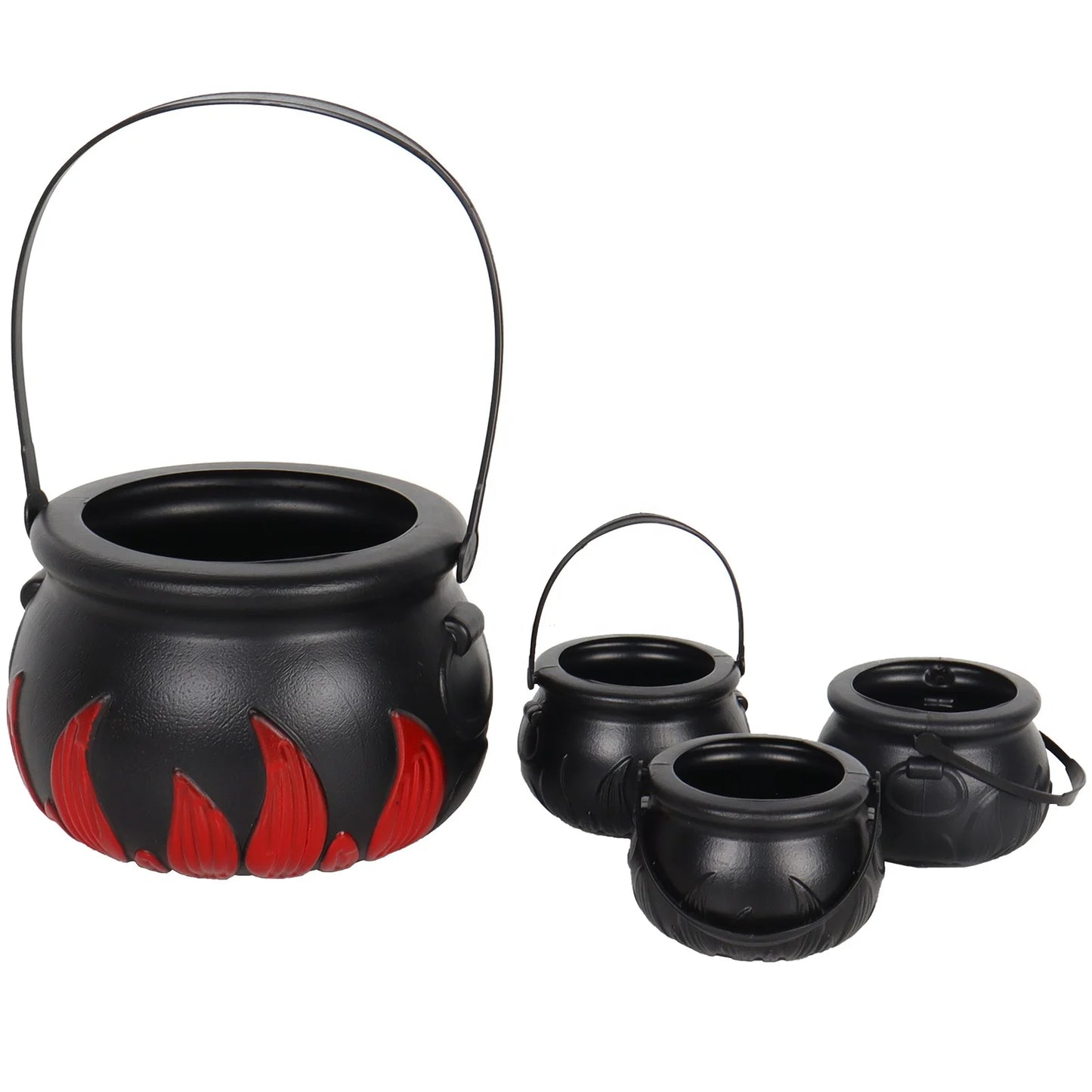 Halloween & Death Day Hot Sale Plastic Sugar Bucket Wholesale Party Halloween Novelty Children's Plastic Witch Pot Toy Set