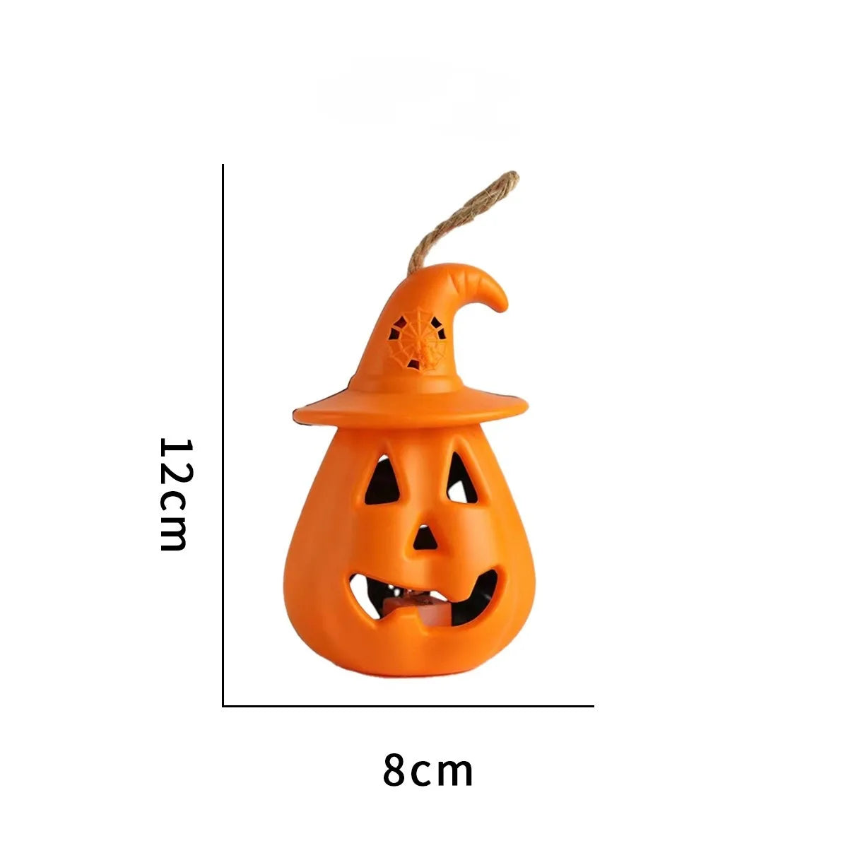 Halloween & Day of the Dead 12 * 8cm Flash LED Halloween Party Tree Decoration Scary Jack-O-Lantern Flickering Hanging Halloween Double Color Pumpkin Lanterns