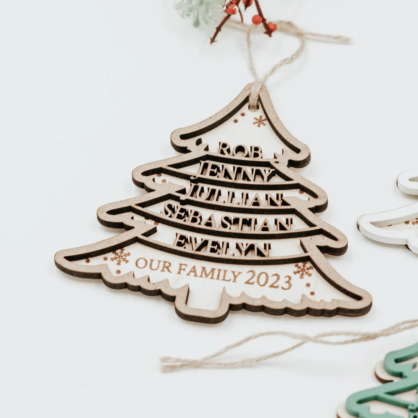 Personalized Christmas Tree Ornaments Customized Family Name Christmas Ornaments Christmas Home Decoration Gifts
