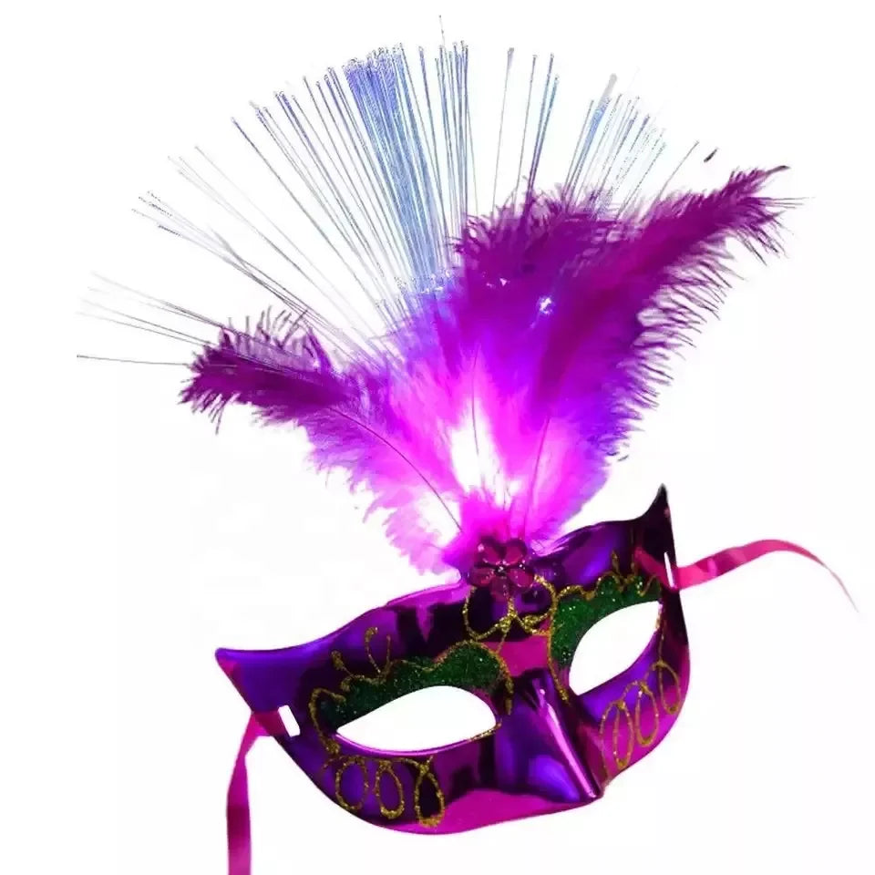 Halloween & Day of the Dead New Product Ideas 2023 Half Masquerade Venice Mask Carnival Flash Venice Masquerade Mask Halloween Costume Party