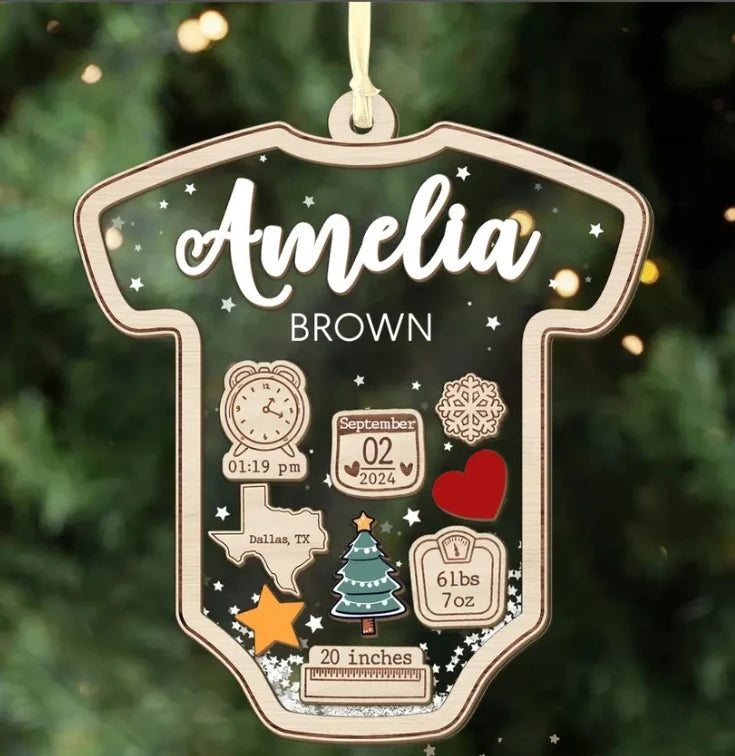 Presentes personalizados para bebês no Halloween e Dia dos Mortos Presentes para recém-nascidos Aguardando ansiosamente que os pais se tornem presentes Decoração de acrílico Shaker Pingente personalizado para marco de bebê 