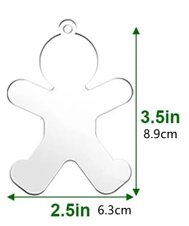 New acrylic 10 pieces DIY tree ornaments can be customized for Christmas ornaments