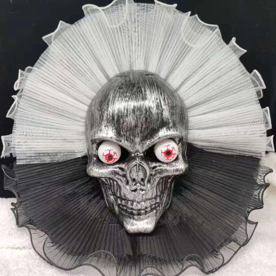 Halloween & Day of the Dead New Door Horror Hanging Wreath Skull Haunted House Decoration Halloween Party Supplies