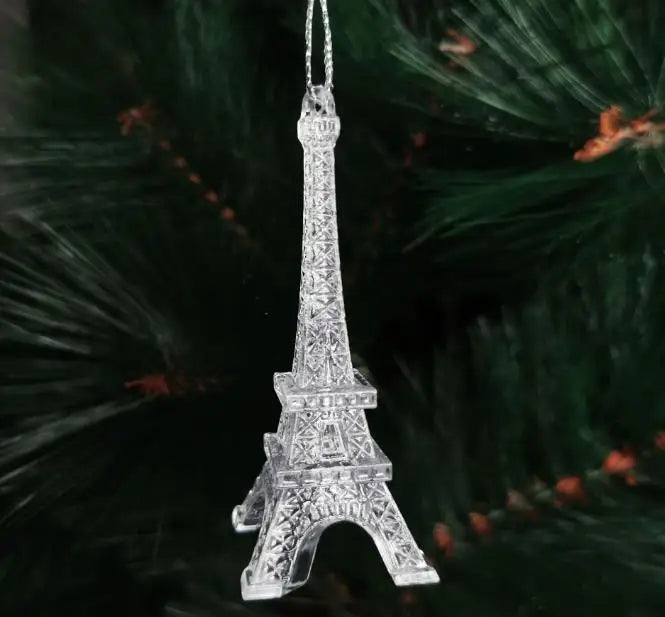 50 pieces of classic Christmas decoration eco-friendly simulation transparent acrylic icicle horn wing Christmas tree pendant