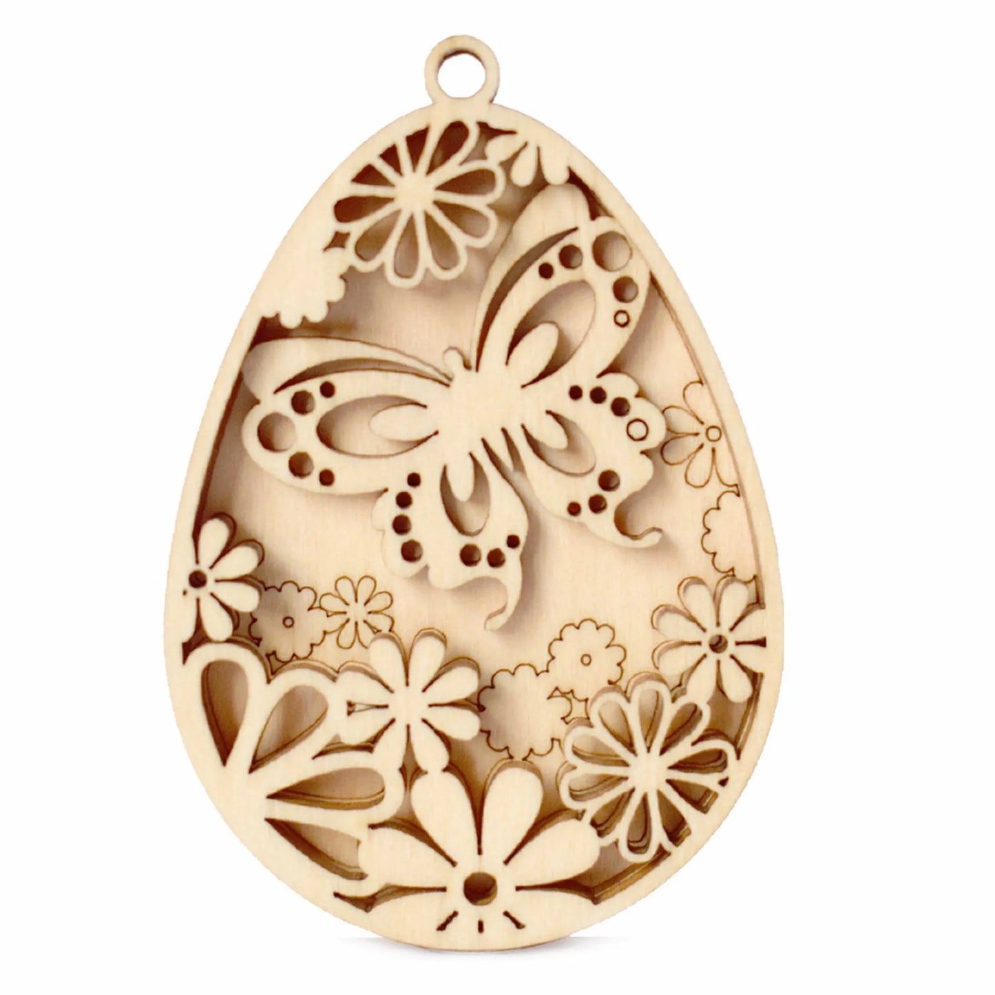 Easter and Thanksgiving 3 Eggs Unpainted Ornaments DIY Craft Organic Flowers Woodland Holidays Prefer Spring Hanging Wood Rabbit and Easter Eggs