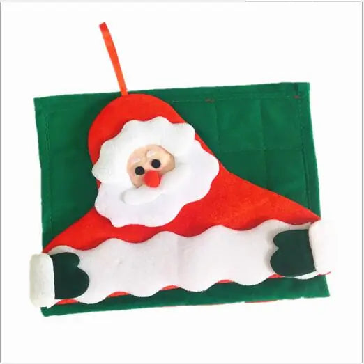 Christmas Ornament Supplies Santa Claus Christmas 3D Hanging Advent Calendar 2021 Reusable Countdown Christmas Felt Santa Claus Calendar