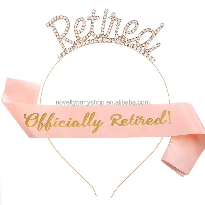 Novelty Personalized Retirement Party Ornaments Retirement Belts and Crown Classic Retirement Gifts