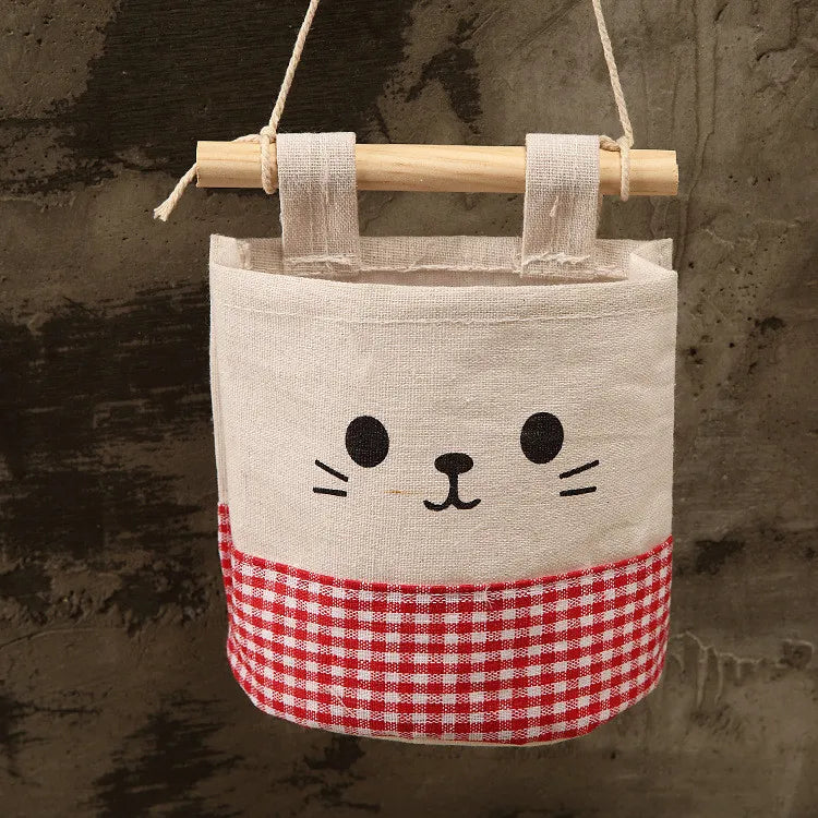 Easter and Thanksgiving 3 Hanging Storage Bag Door Bag Wall Hanging Bag Easter Linen Storage Basket Rack