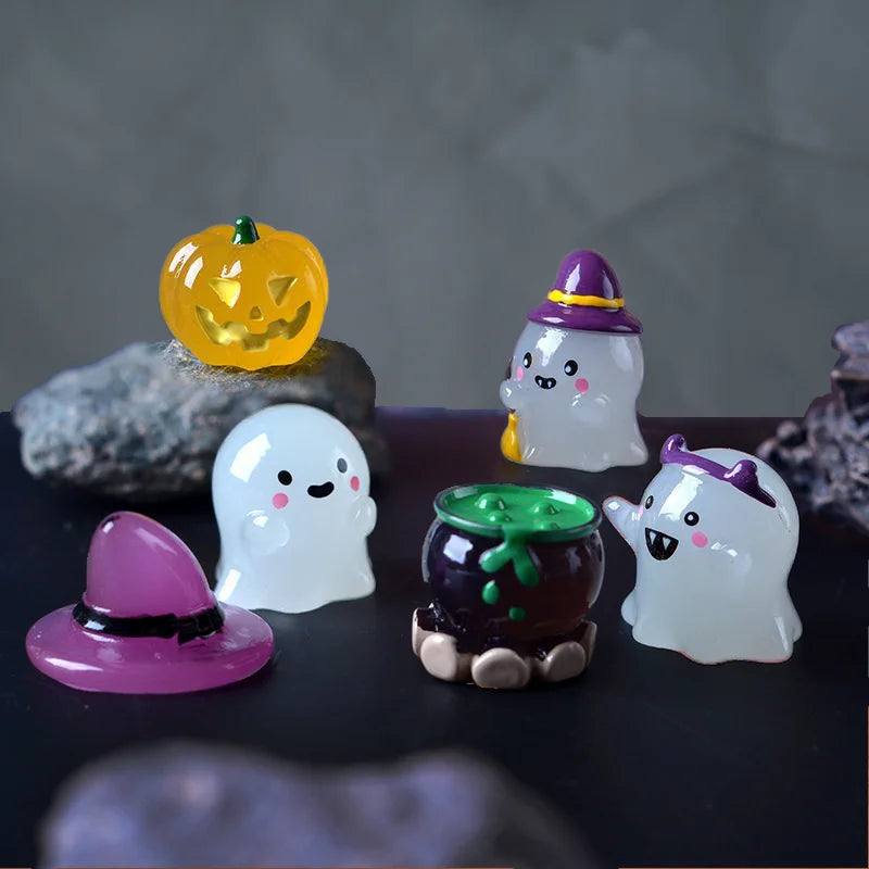 Halloween & Day of the Dead Creative Halloween Tabletop Ornament Luminous Ghosts and Elves Eco-friendly Resin Holiday Supplies