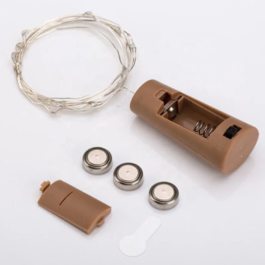 2M 20 led wine bottle led light cork with mini battery Christmas holiday decorations