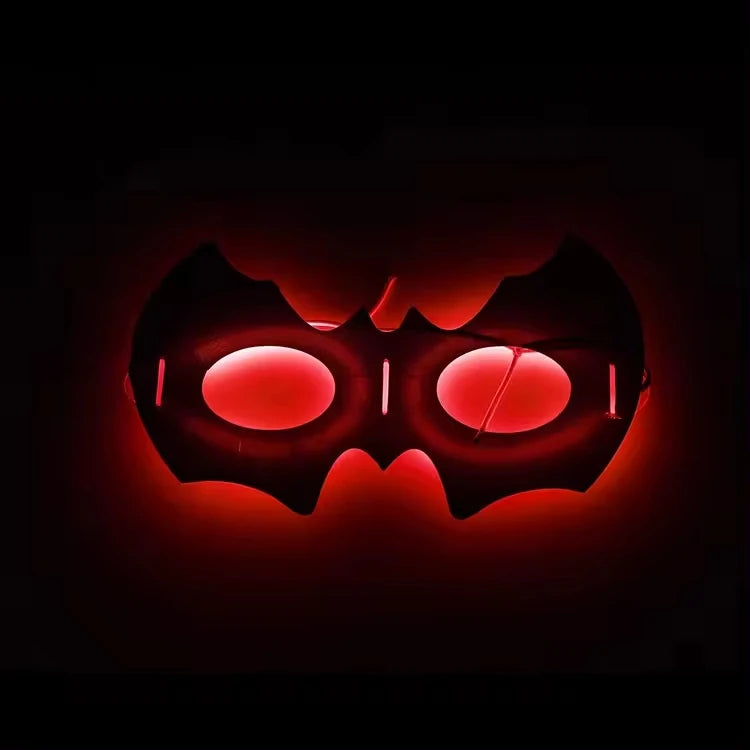 Halloween & Day of the Dead Glow Mask Bat Eye Mask Costume Black Bat Mask Dress Up Adult Children Eye Mask Costume Accessories
