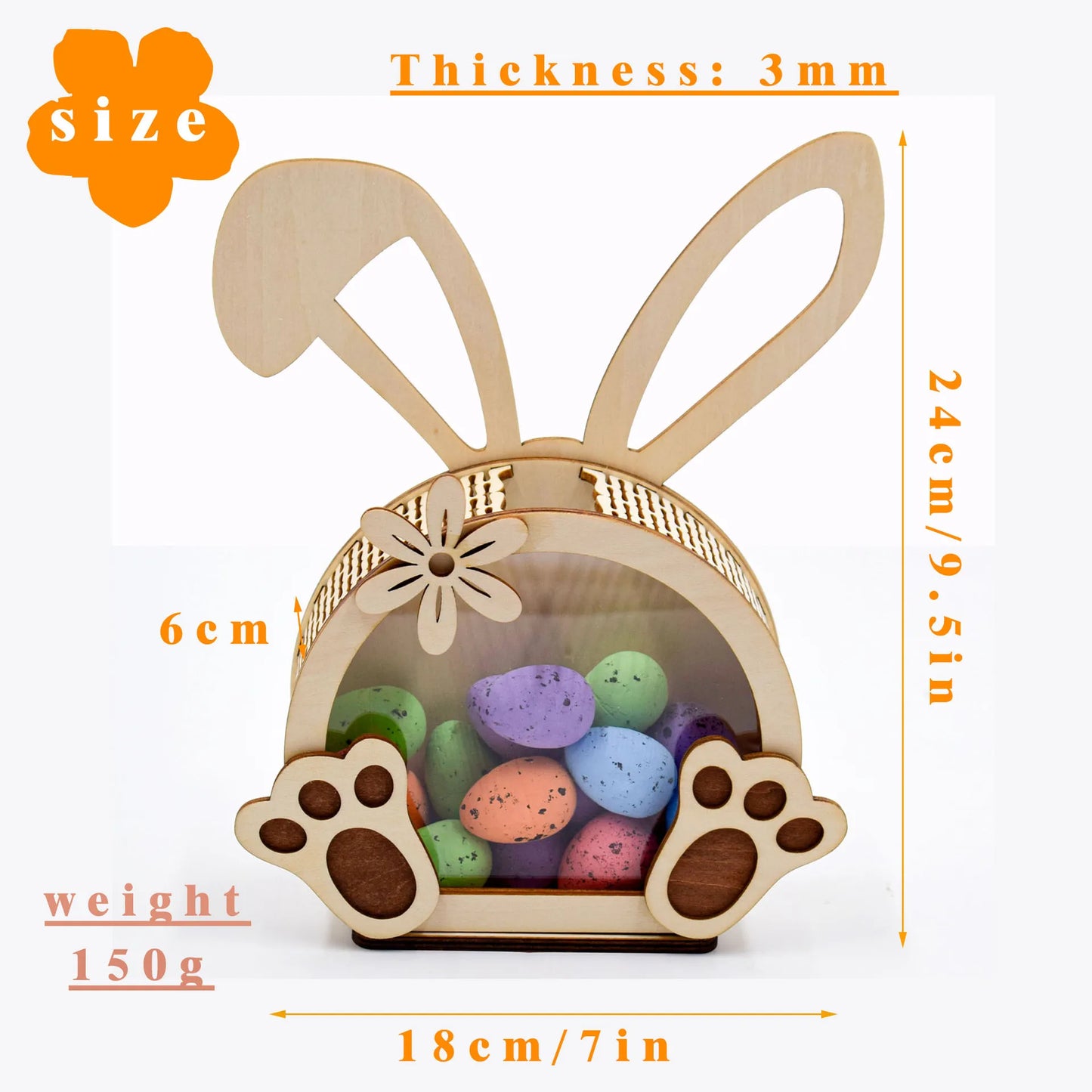 Easter wooden rabbit egg box creative home decoration party decoration DIY handmade rabbit storage piggy bank