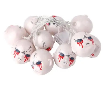 Halloween & Death Day 1.5m 10 Lights Custom Halloween Holiday Themed Party Bar Decoration Props Skull Ghost Halloween Horror Grimace Doll Light Emitting Diode Lights