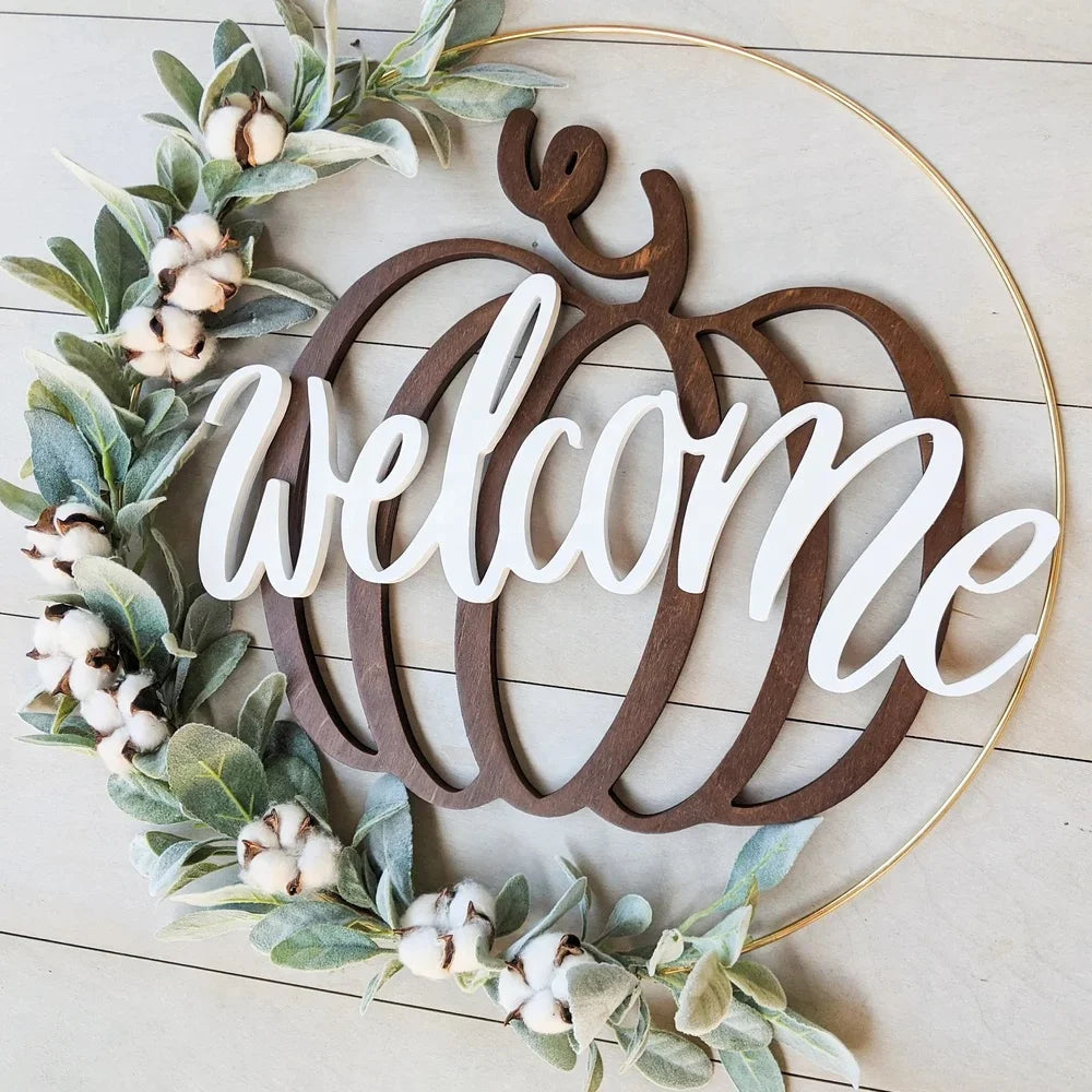 Pet Festival, Fall Wall Art Wooden Laser Cut Fall Pumpkin Decoration Wooden Digital Cut File Laser Glow Forging Cut Welcome Pumpkin Sign