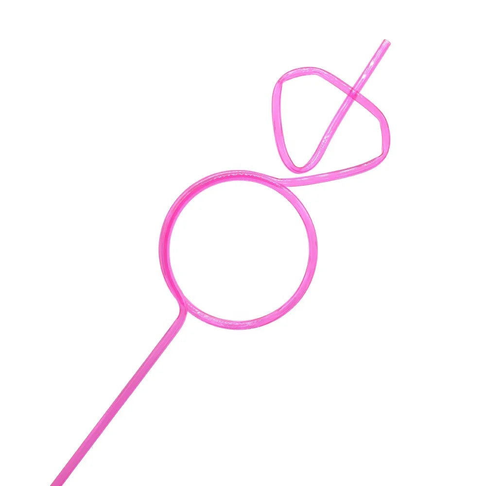 Bachelorette Party 1 Custom Design 6 Pieces Bridal Hot Pink Plastic Straws with Diamond Rings Bachelorette Party Supplies for Hen Party Drinks