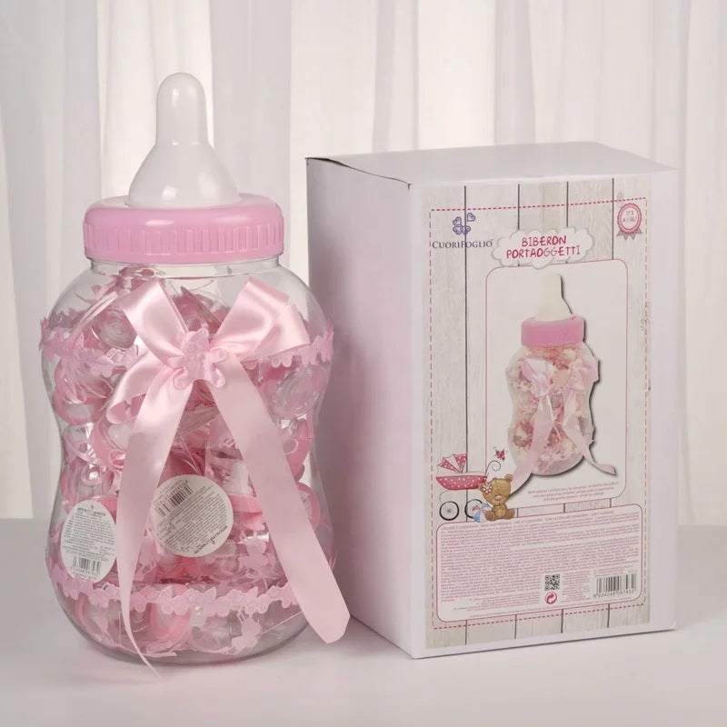 Birthday Party 2 Baby Bath Clear Bottle Shape Candy Box Mini Baby Bottle Bath Candy Box